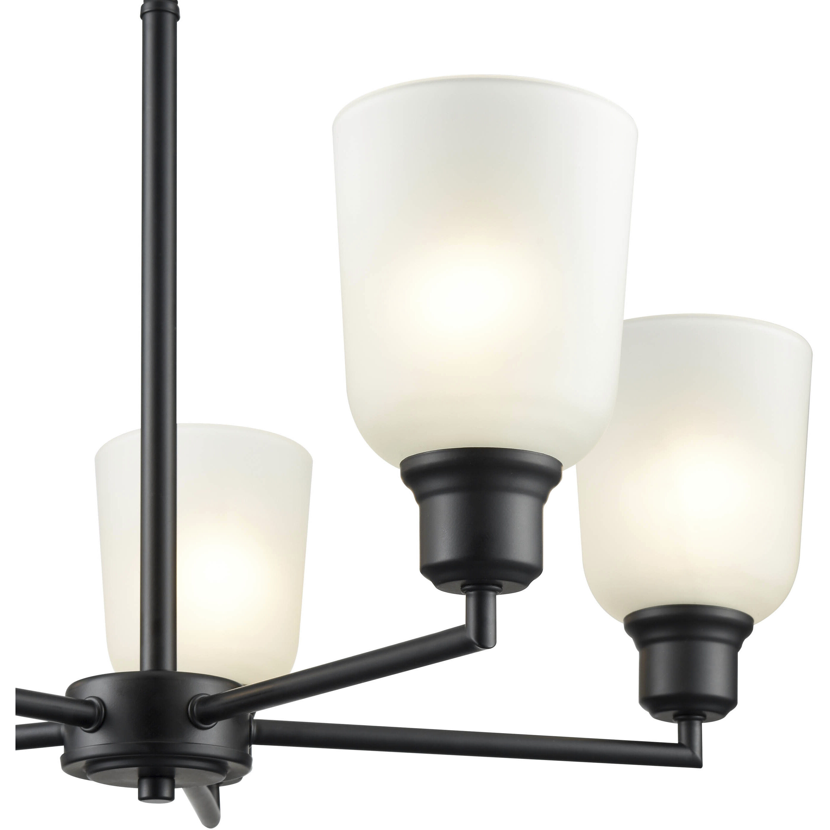 Amberle 5 Light 24 inch Matte Black Chandelier Ceiling Light